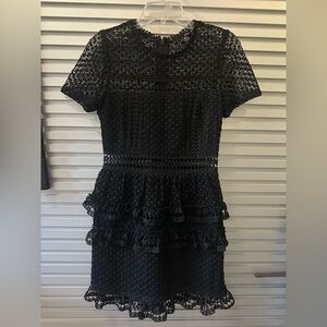 Aqua Black Lace Dress